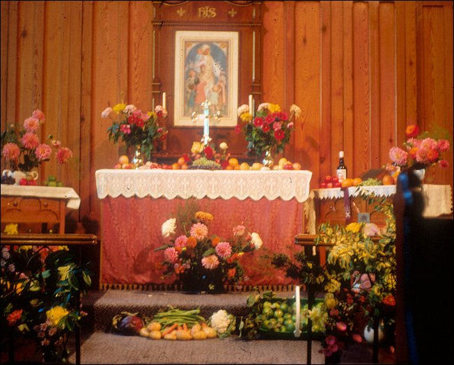 Lady altar at Harvest time