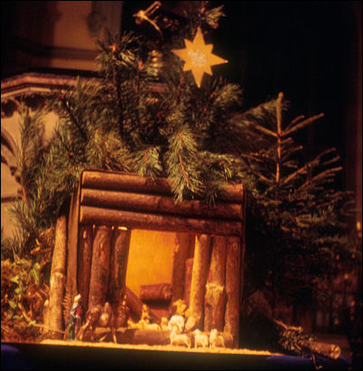 and the Nativity scene 