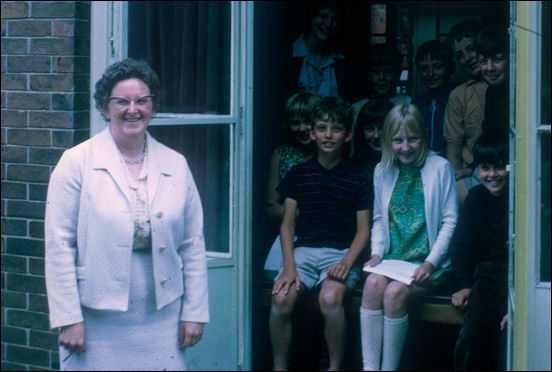 Kathleen Moseley at work as a schoolmistress