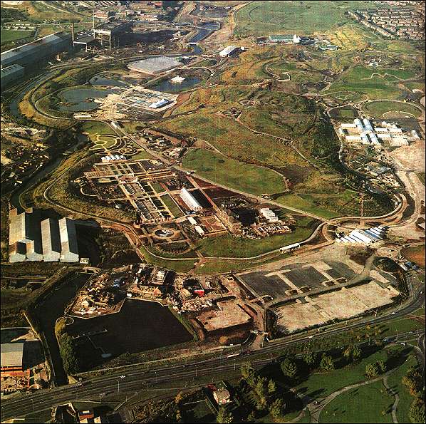 Arial view of the Festival Site - taken seven months before the opening in 1986