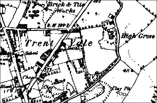 1890 OS map showing High Grove house (now part of St. Joseph's College)