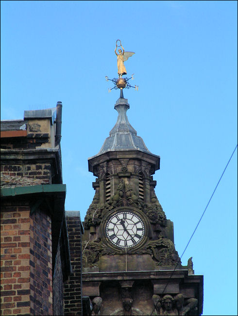 The top of the old Town Hall in Market Street