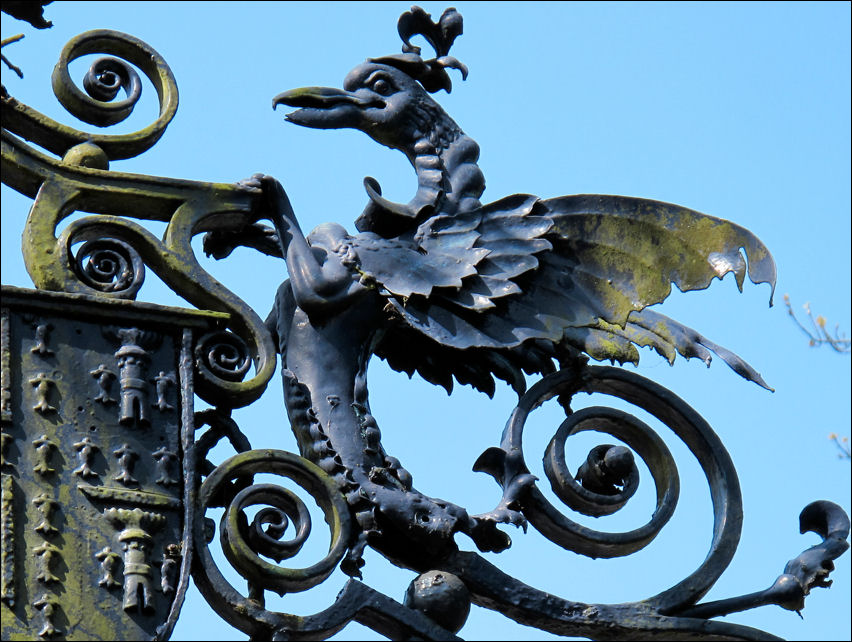 A dragon supports the arms of Hanley County Borough