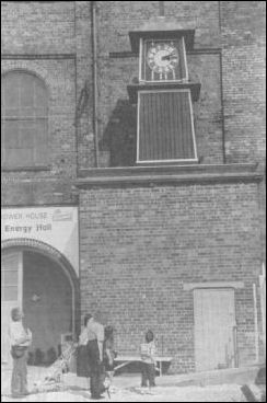 The Colliery Clock being installed at the Hesketh Pit buildings at Chatterley Whitfield