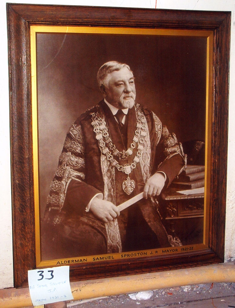 Alderman Samuel Sproston J.P. Mayor 1921-22 