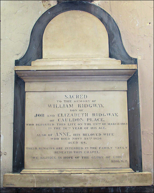 Sacred to the memory of William Ridgway 