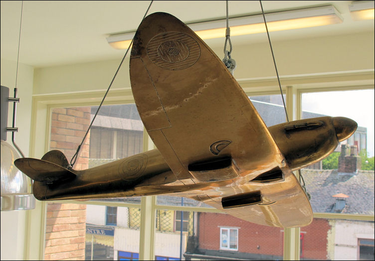 cast in bronze - the model of the Spitfire installed in the originl theatre 