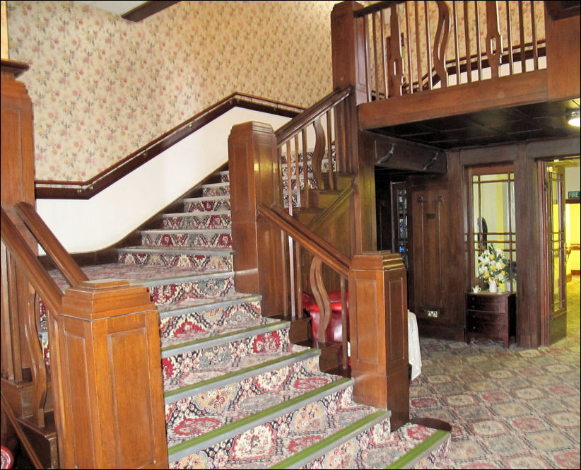 the main lobby and stairs in 2012 