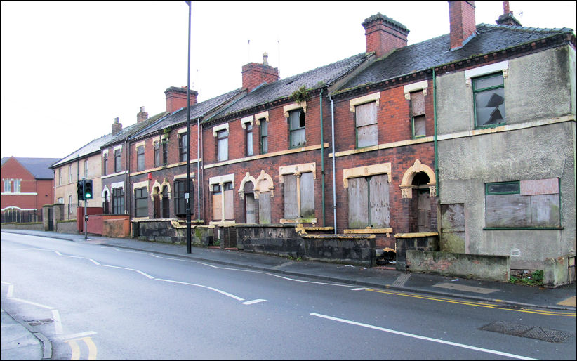 these houses in Newcastle Street are awaiting demolition 