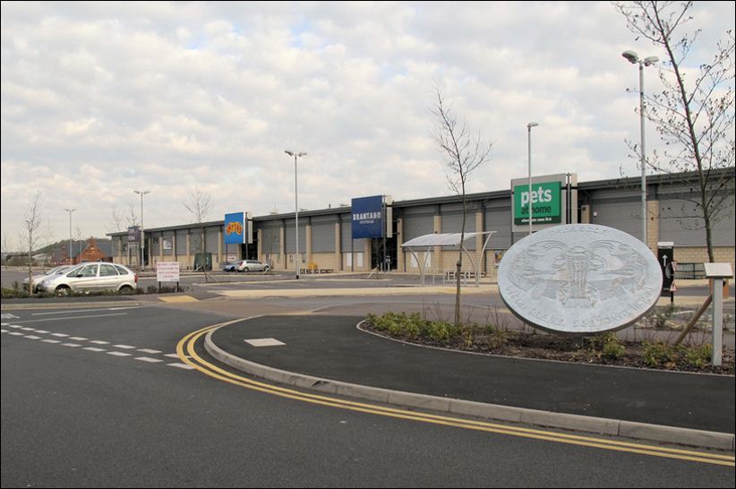 The Mount at the entrance to the Phoenix Retail Park, Longton