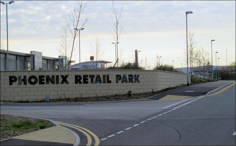 Phoenix Retail Park - built on the site of the former Phoenix Timber Yard 