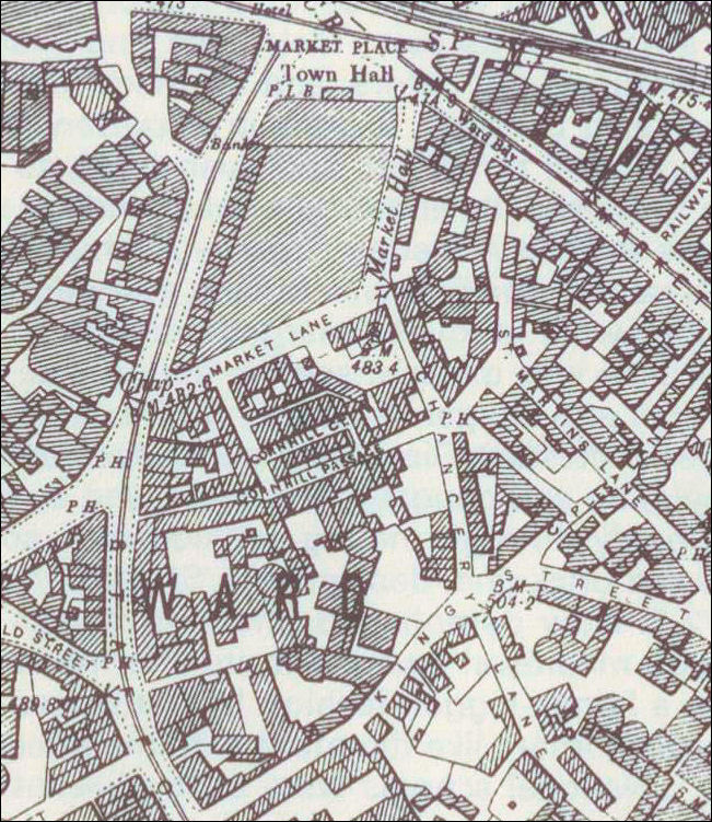this 1898 map shows many pottery bottle kilns in the area replaced by the shopping centre 
