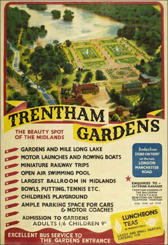 Advert for Trentham Gardens 'The Beauty Spot of the Midlands'
