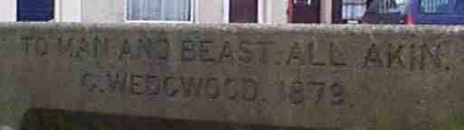 Wording on Wedgwood water trough