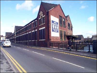 The long imposing frontage of the Eastwood Works
