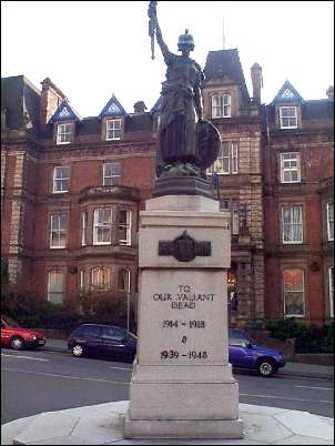 In front of the Town Hall stands the War Memorial