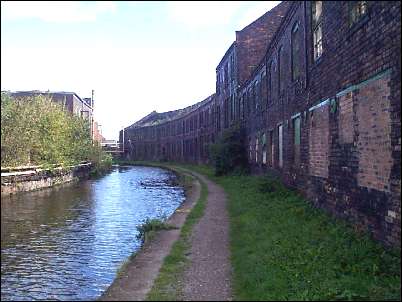 The canal side wall of the Imperial Works.