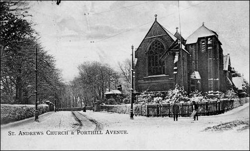 Postcard of a snowy scene at St. Andrews - c.1900-20