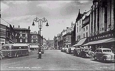 Postcard of Parliament Row, Hanley