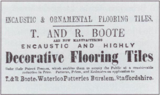 T & R Boote advert from the 1862 Slater Directory