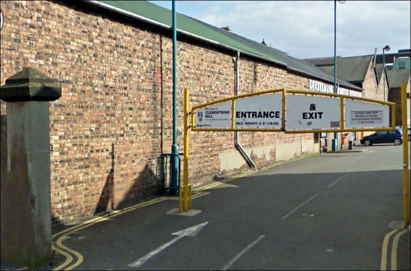 The car park off Clough Street, behind the cinema, called Clementson's Mill car park
