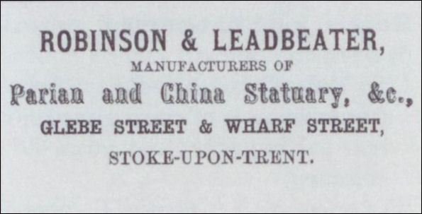 Robinson and Leadbeater - 1879 advert from Keates' directory