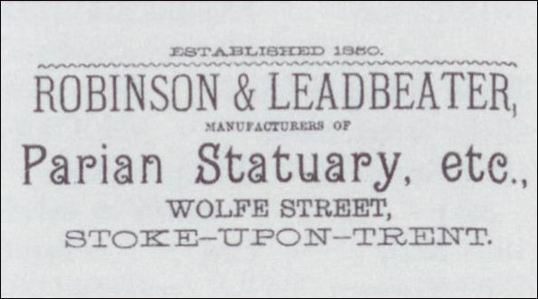Robinson and Leadbeater - 1892 advert from Keates' directory