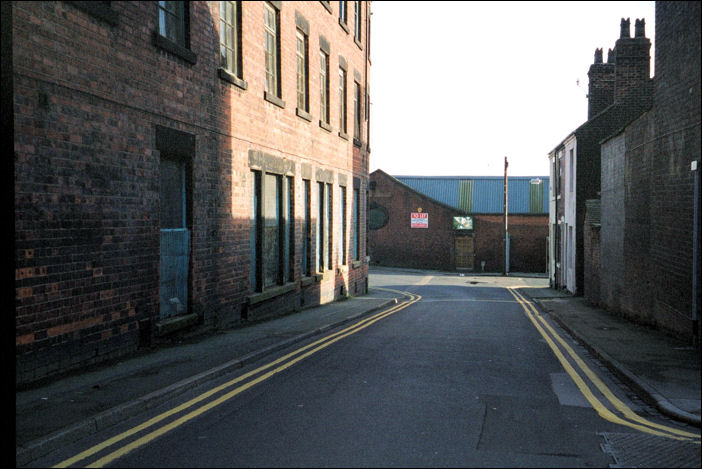 looking down Eastwood Road - Johnson Brothers Hanley Pottery to the left 