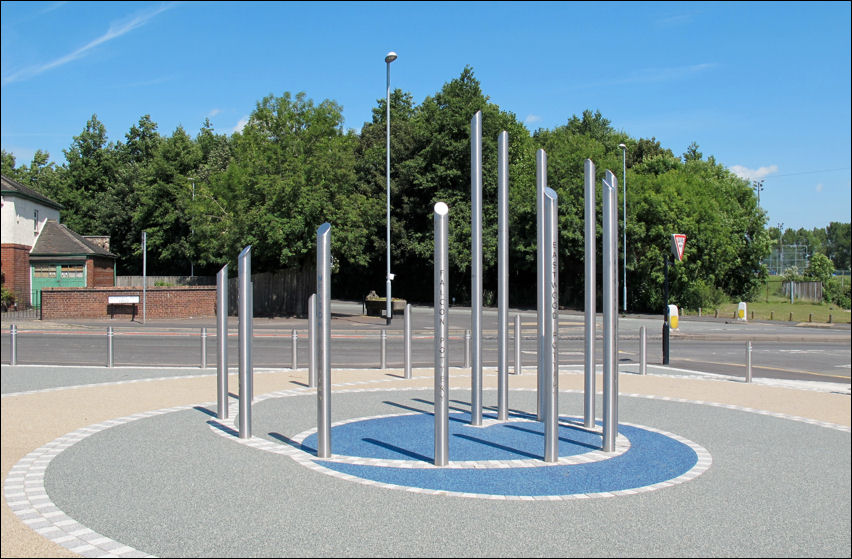 Posts on the corner of Ivy House Road - listing significant potworks in the Hanley area