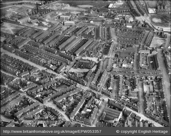 area between Bucknall New Road and the Caldon Canal, Hanley, 1937