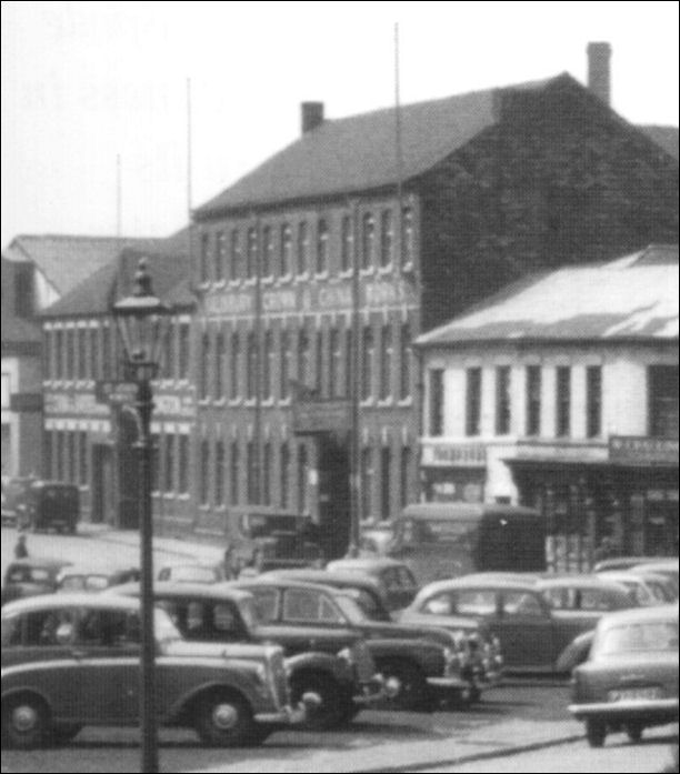 to the left is the St. Louis Works and to the right the Salisbury Crown China Works