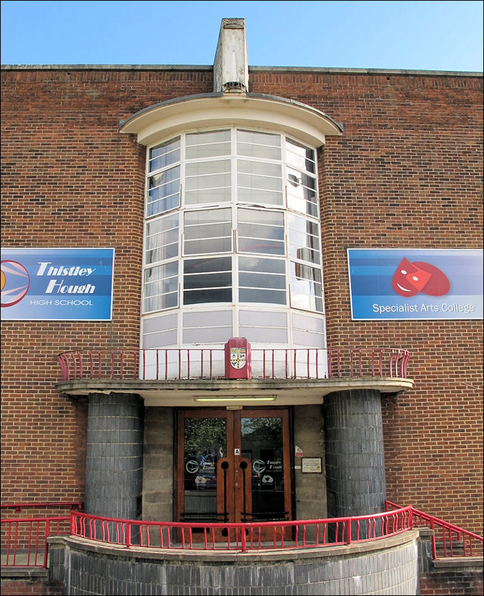 the main entrance the Thistley Hough School - built in 1936