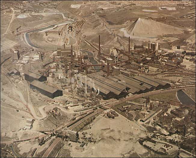 Aerial photograph of the works c.1950