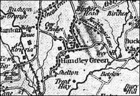 Tunstall from W. Yates' A Map of the County of Stafford, 1775