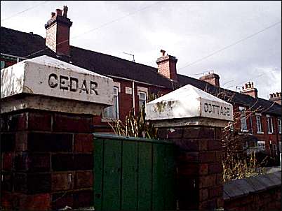 the gate posts of no. 251 - Cedar Cottage