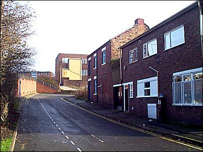 View up the short remaining length of Hanover Street