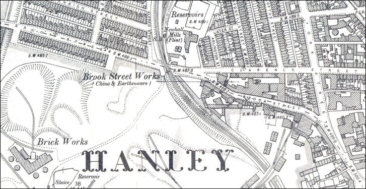 Brook Street and Clarence Street - 1898 OS map