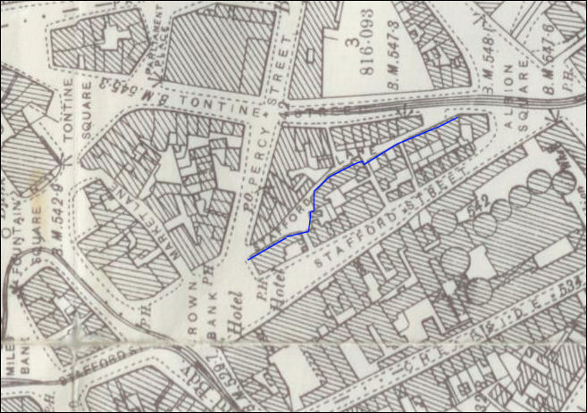 1898 map of Stafford Lane