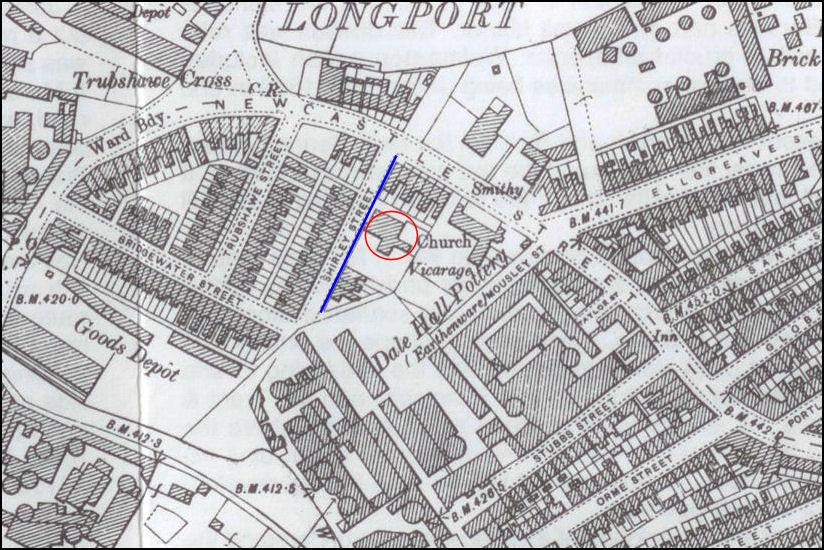 Shirley Street on a 1898 map