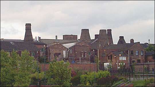 Bottle kilns in Normacot and Uttoxeter Road