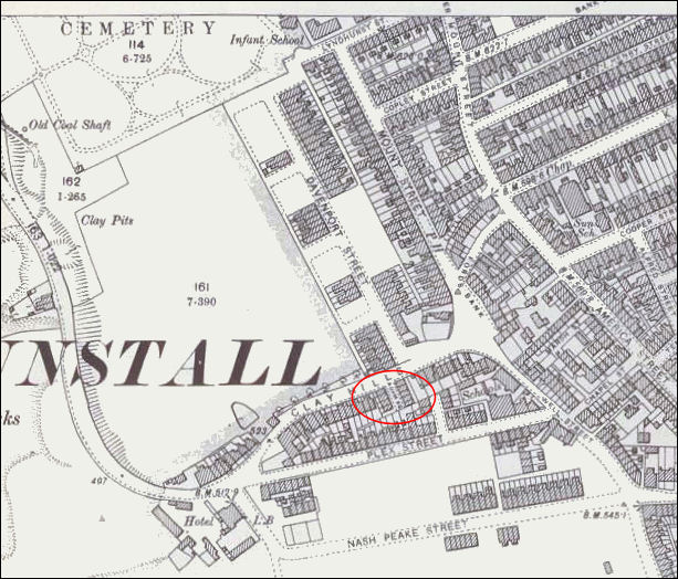 Adams Square on a 1898 map 