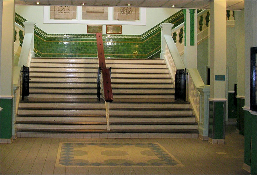 Longton Town Hall - staircase to first floor