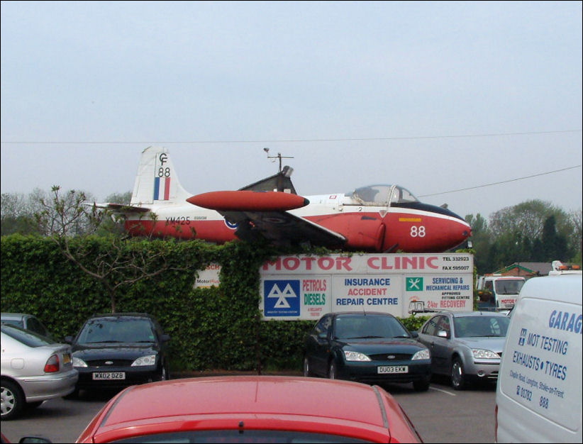 this aeroplane has been a feature at the 'Motor Clinic' for a number of years
