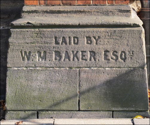 foundation stone laid by William Meath Baker