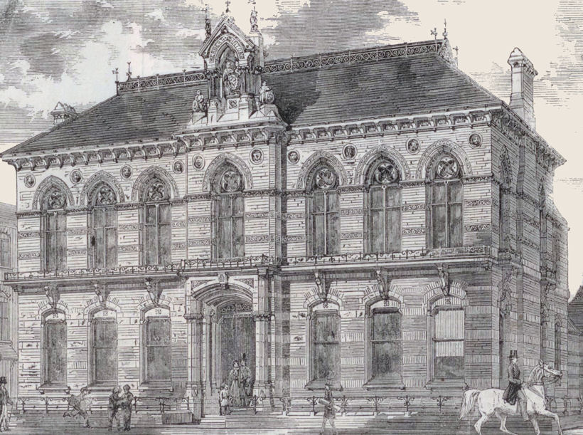 frontage of the Herbert Minton Building in 1860