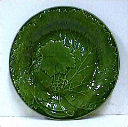 English Majolica Leaf Plate