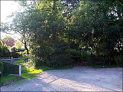 The start of the 'bridle path' at the end of the road