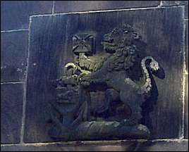 detail of the crest on the lodge