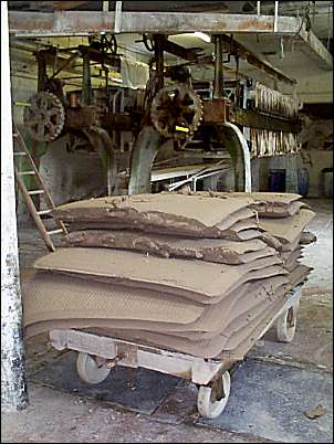 The filtered clay - ready for the pug mill