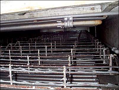 Looking up inside of the mangle
